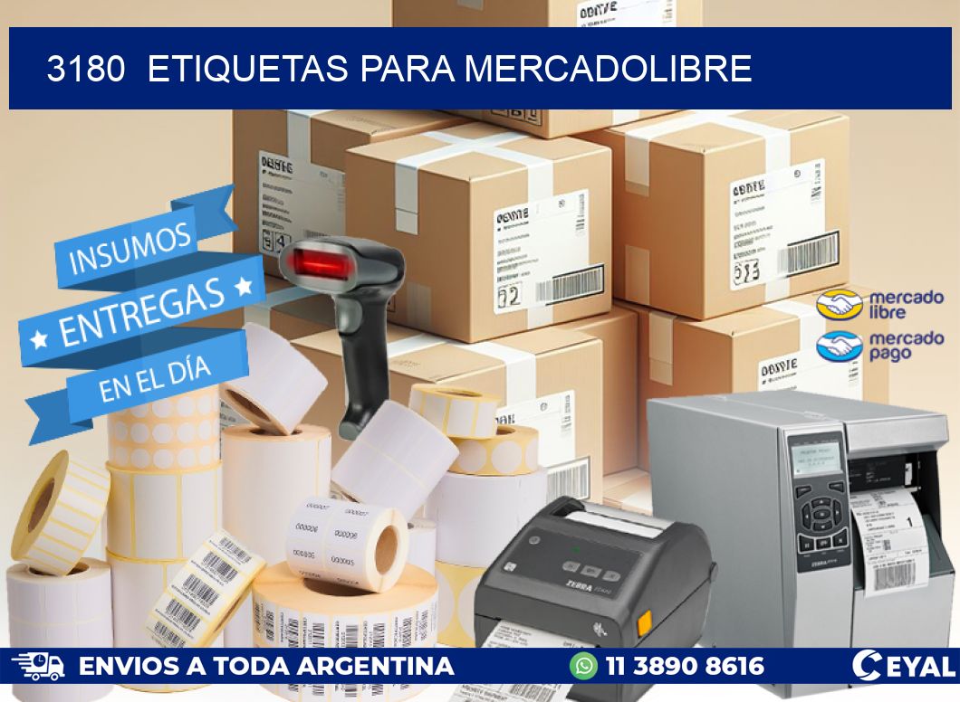3180  ETIQUETAS PARA MERCADOLIBRE
