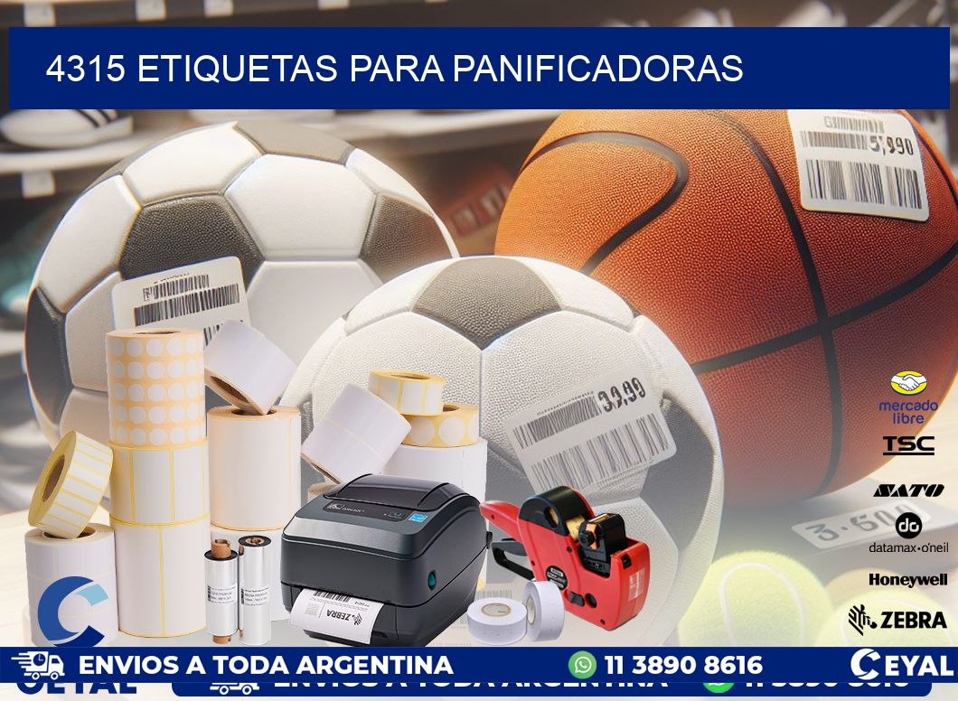 4315 ETIQUETAS PARA PANIFICADORAS