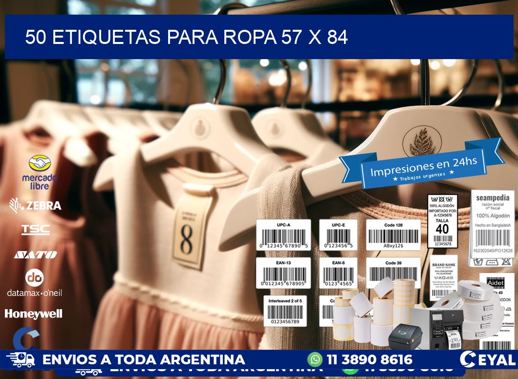 50 ETIQUETAS PARA ROPA 57 x 84