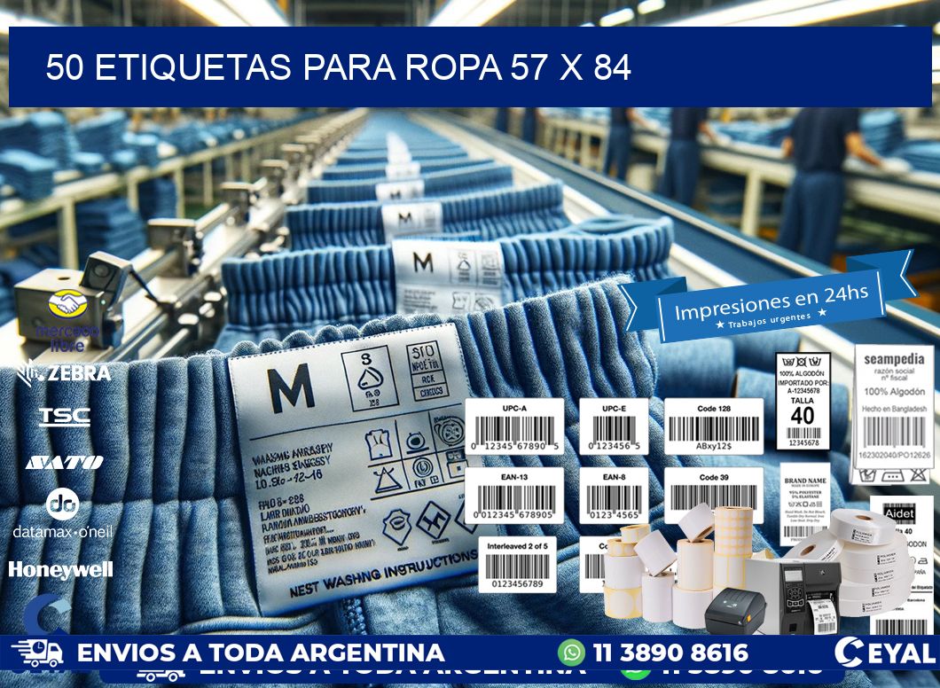 50 ETIQUETAS PARA ROPA 57 x 84