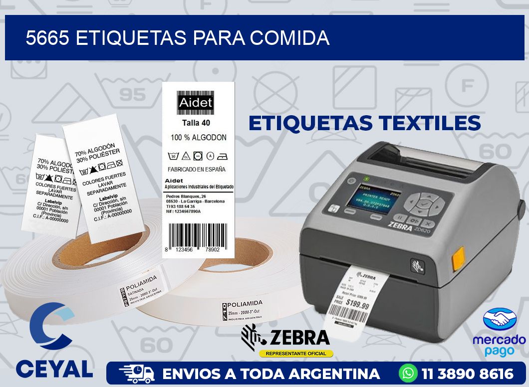 5665 ETIQUETAS PARA COMIDA