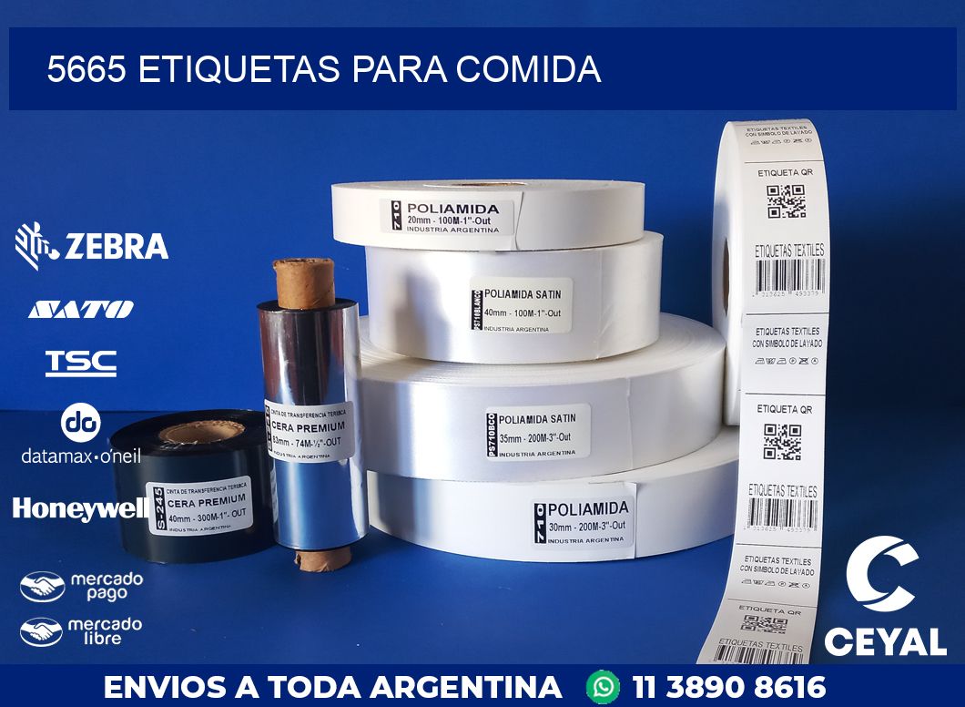 5665 ETIQUETAS PARA COMIDA