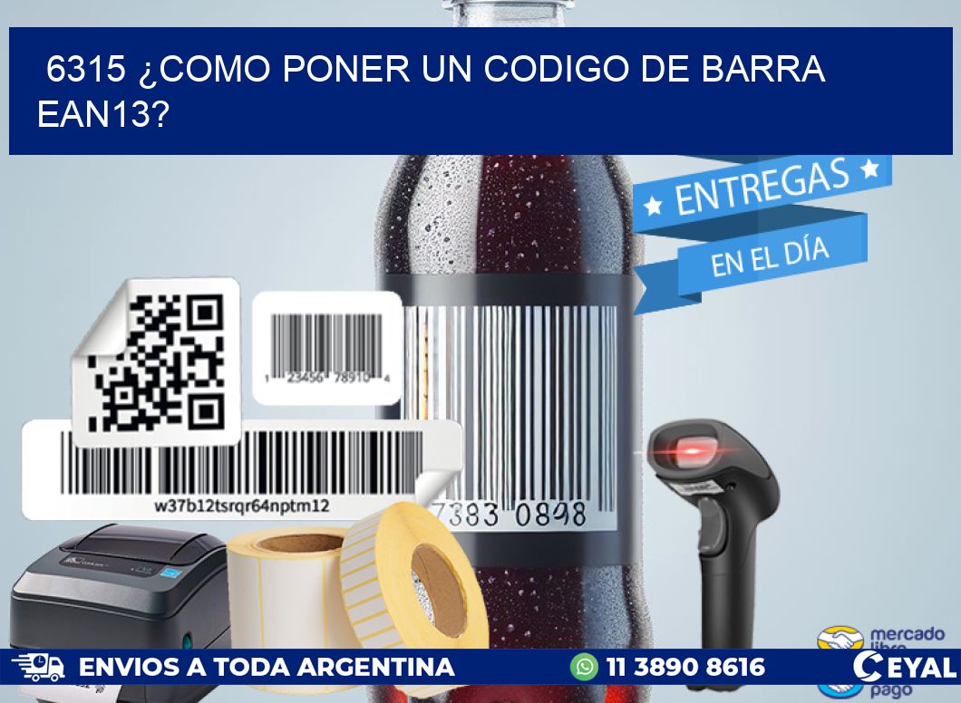 6315 ¿COMO PONER UN CODIGO DE BARRA  EAN13?