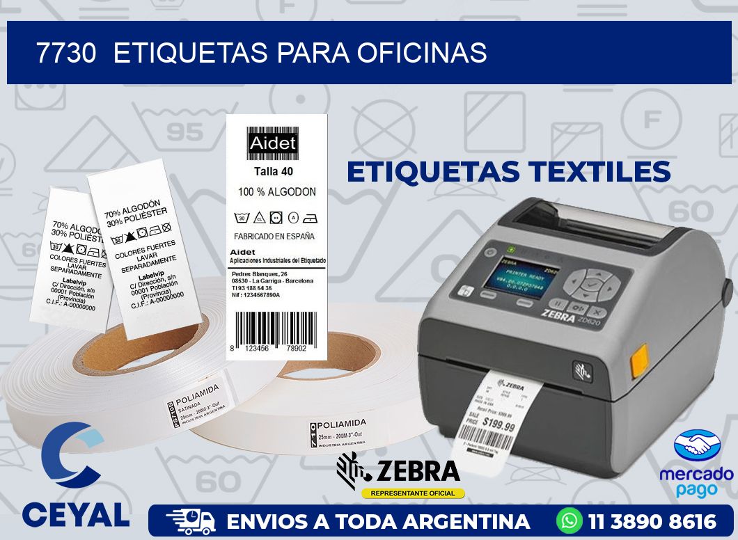 7730  ETIQUETAS PARA OFICINAS