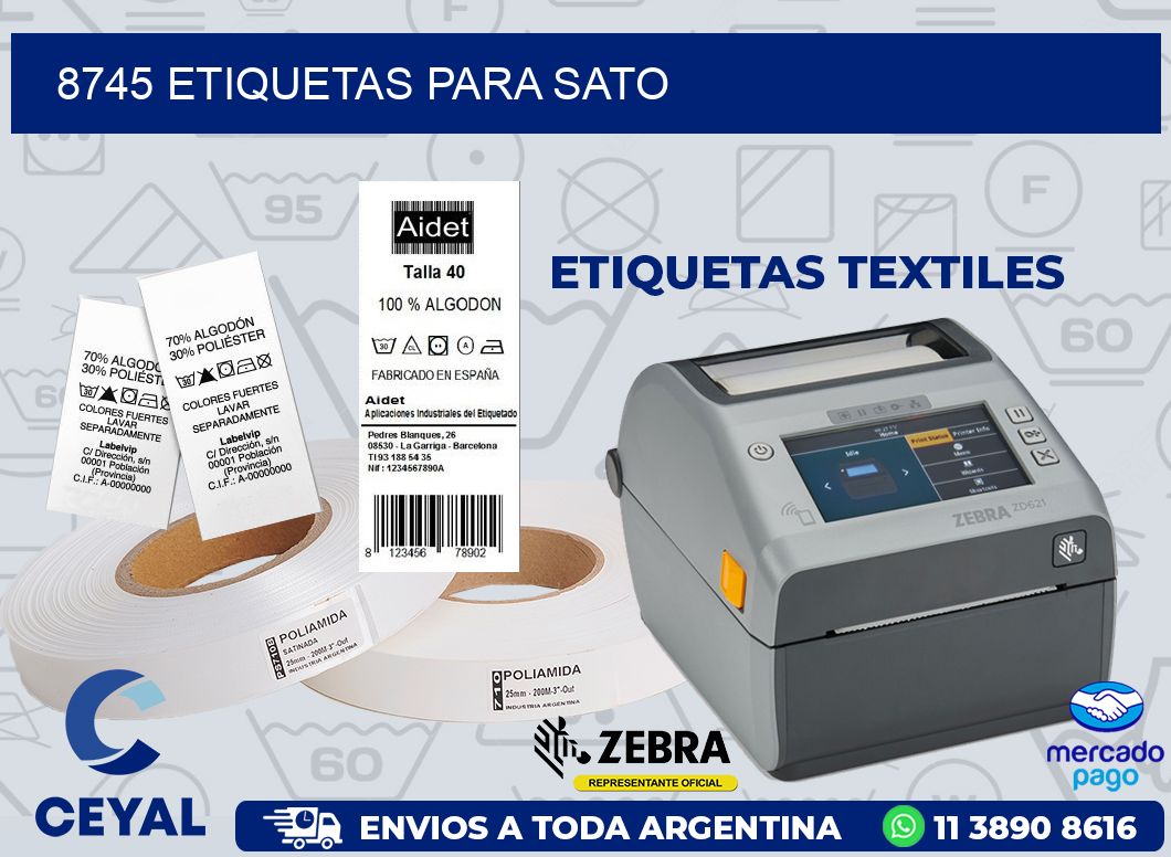 8745 ETIQUETAS PARA SATO