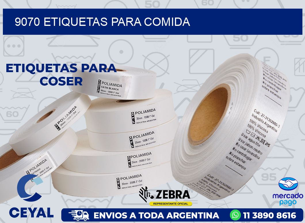 9070 ETIQUETAS PARA COMIDA