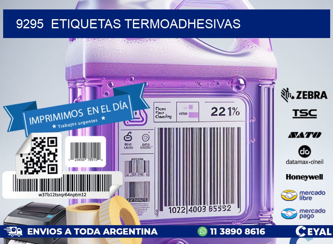9295  ETIQUETAS TERMOADHESIVAS