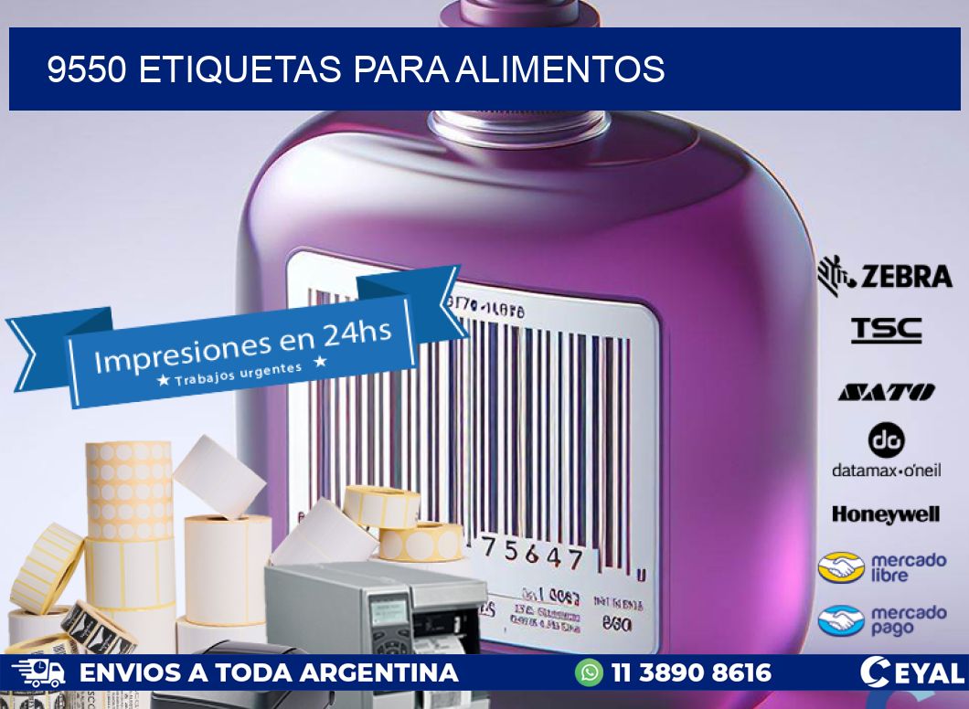9550 ETIQUETAS PARA ALIMENTOS