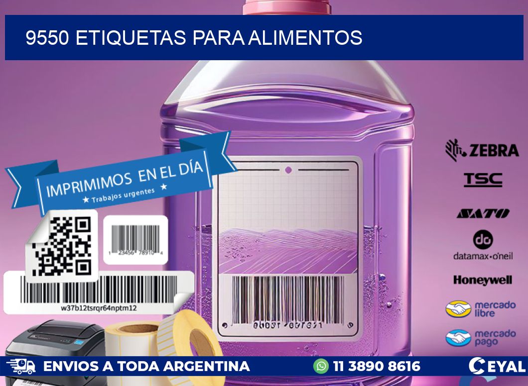 9550 ETIQUETAS PARA ALIMENTOS