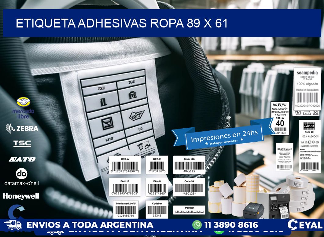 ETIQUETA ADHESIVAS ROPA 89 x 61