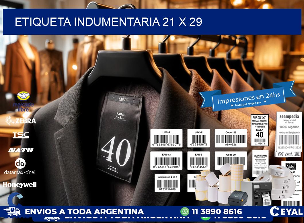ETIQUETA INDUMENTARIA 21 x 29