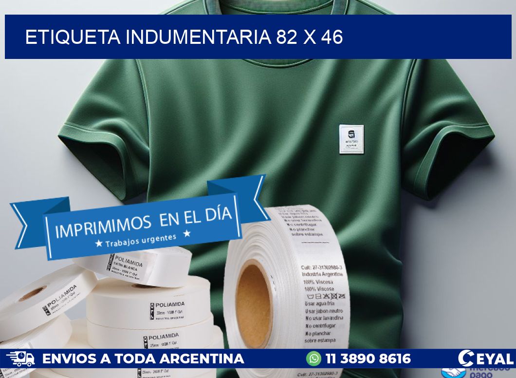 ETIQUETA INDUMENTARIA 82 x 46