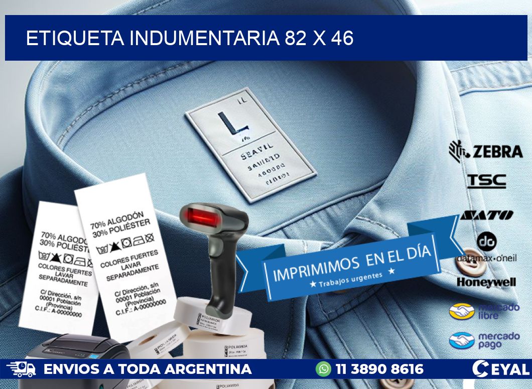 ETIQUETA INDUMENTARIA 82 x 46