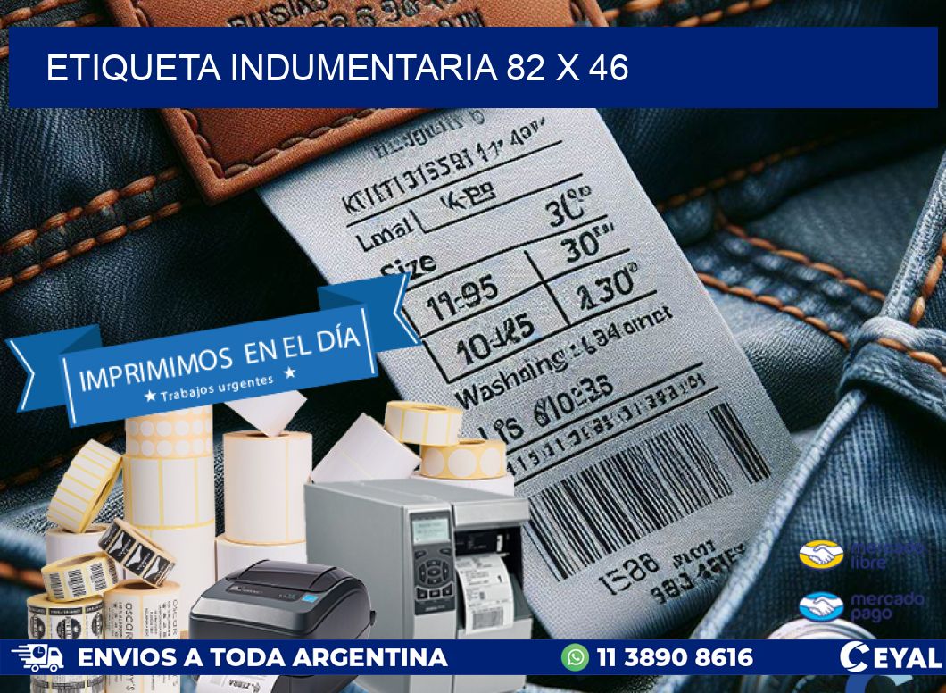 ETIQUETA INDUMENTARIA 82 x 46