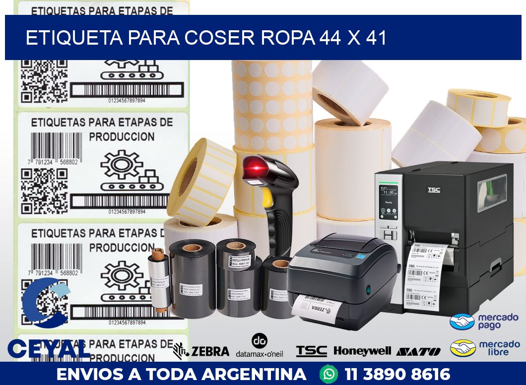 ETIQUETA PARA COSER ROPA 44 x 41