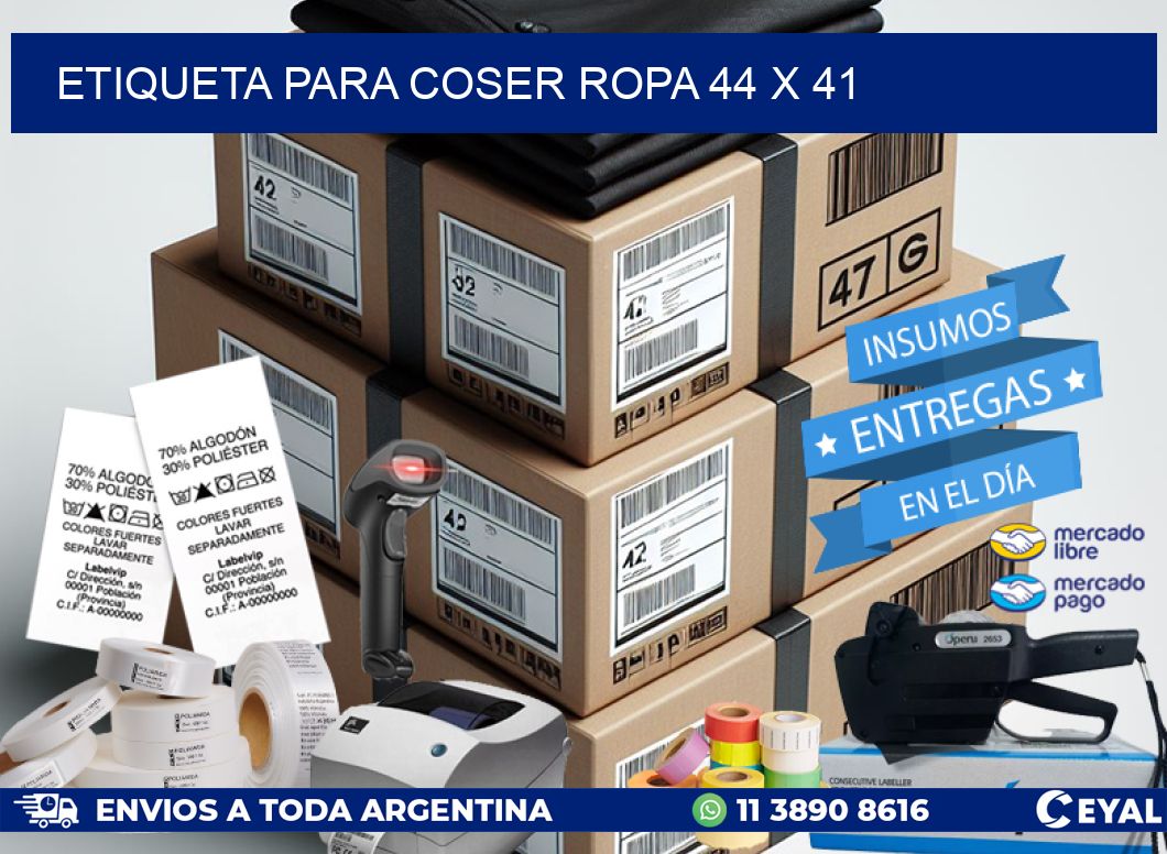 ETIQUETA PARA COSER ROPA 44 x 41