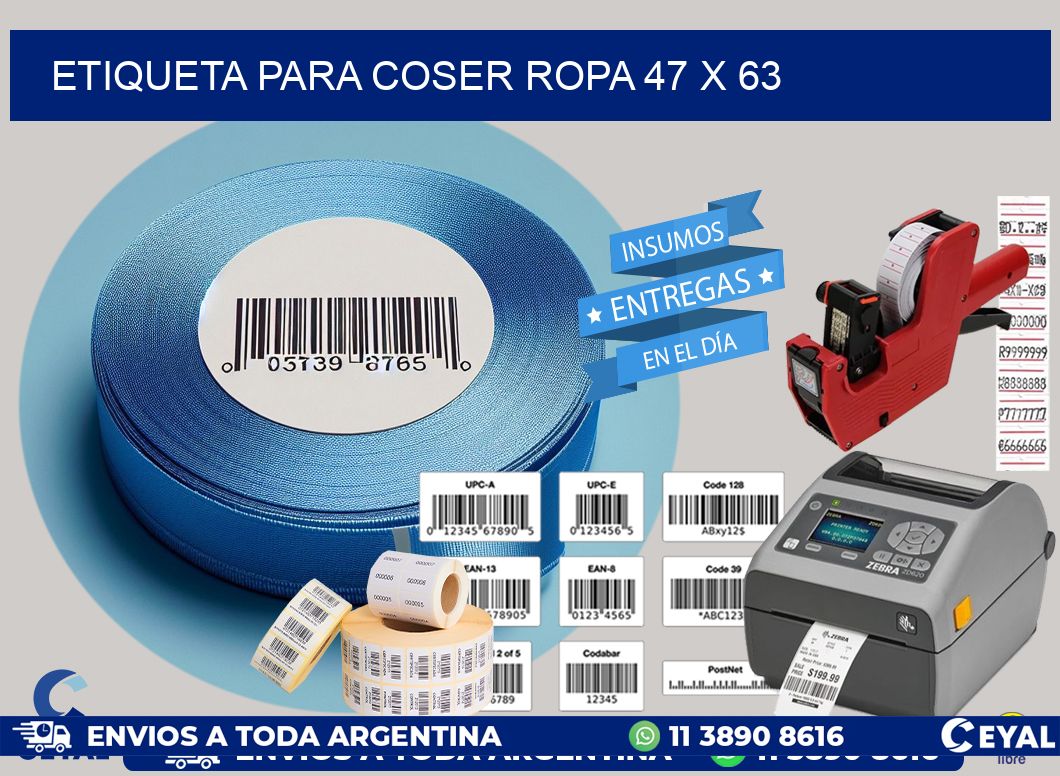 ETIQUETA PARA COSER ROPA 47 x 63
