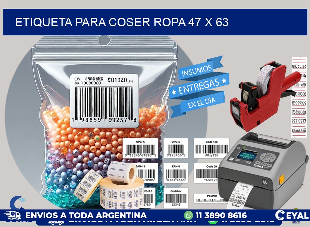 ETIQUETA PARA COSER ROPA 47 x 63
