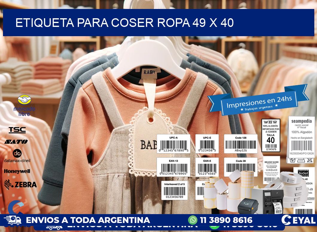 ETIQUETA PARA COSER ROPA 49 x 40