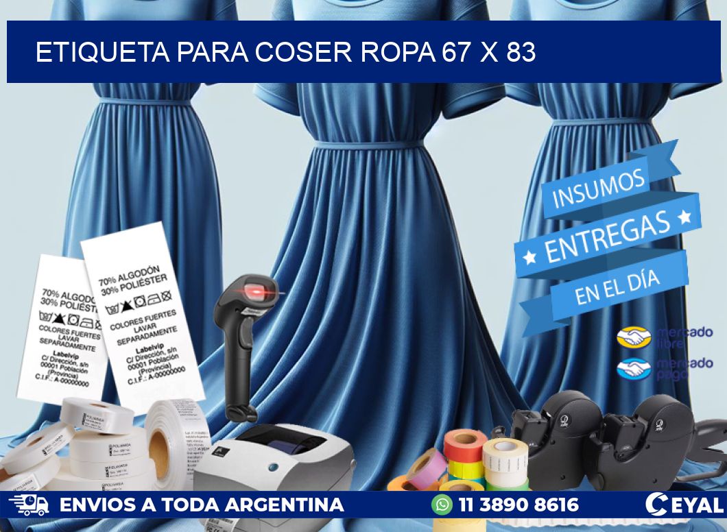 ETIQUETA PARA COSER ROPA 67 x 83