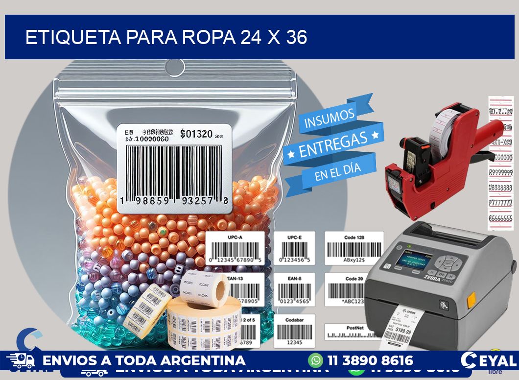 ETIQUETA PARA ROPA 24 x 36