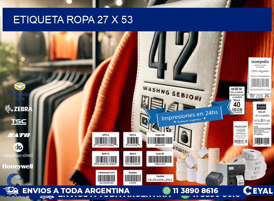 ETIQUETA ROPA 27 x 53