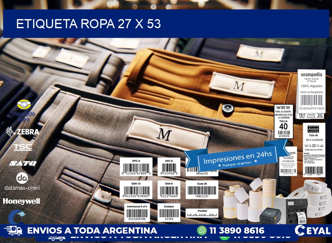 ETIQUETA ROPA 27 x 53