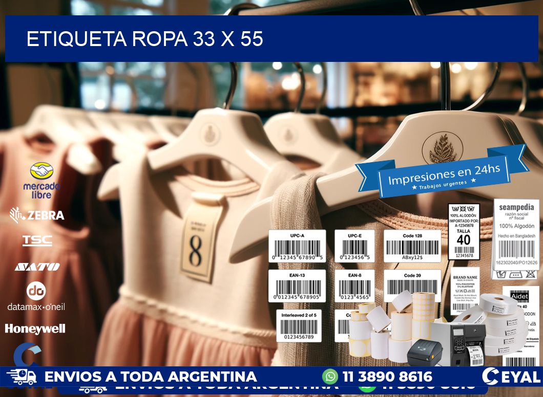 ETIQUETA ROPA 33 x 55
