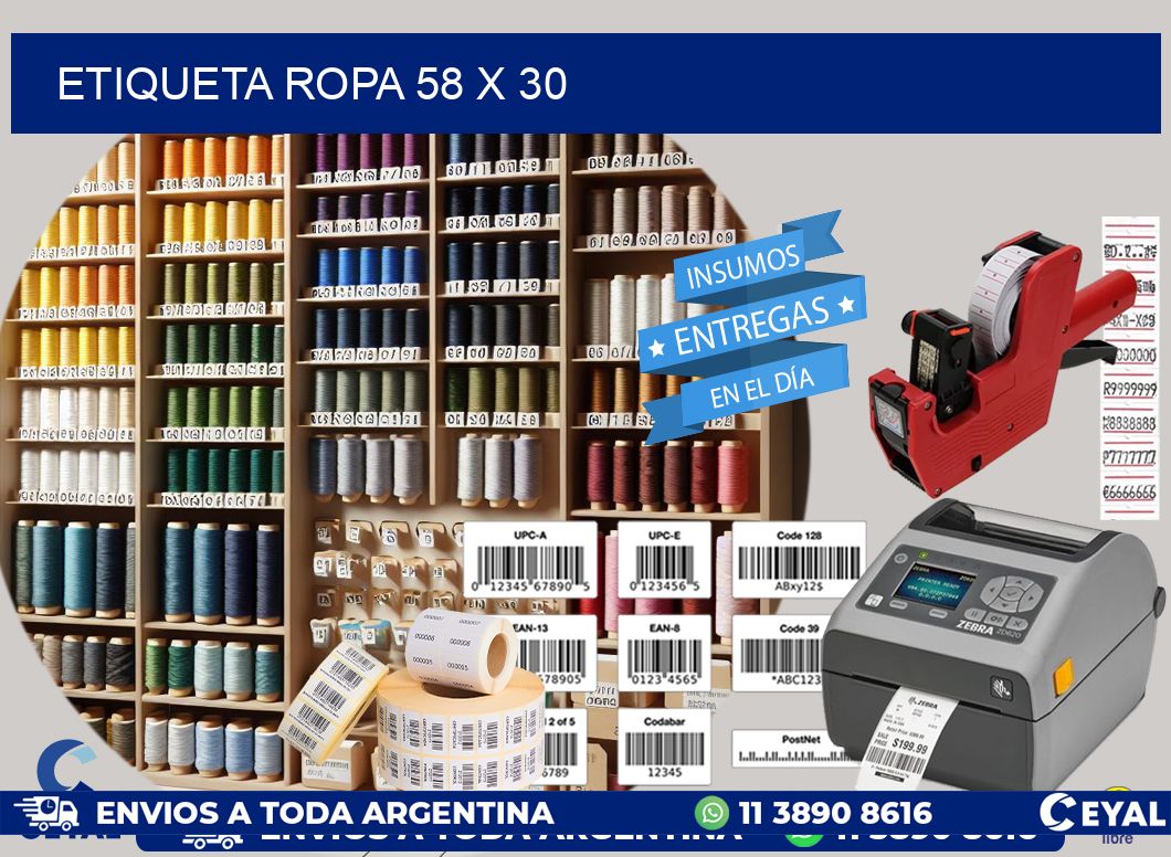 ETIQUETA ROPA 58 x 30