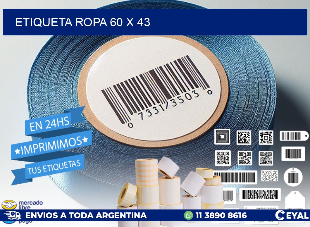 ETIQUETA ROPA 60 x 43