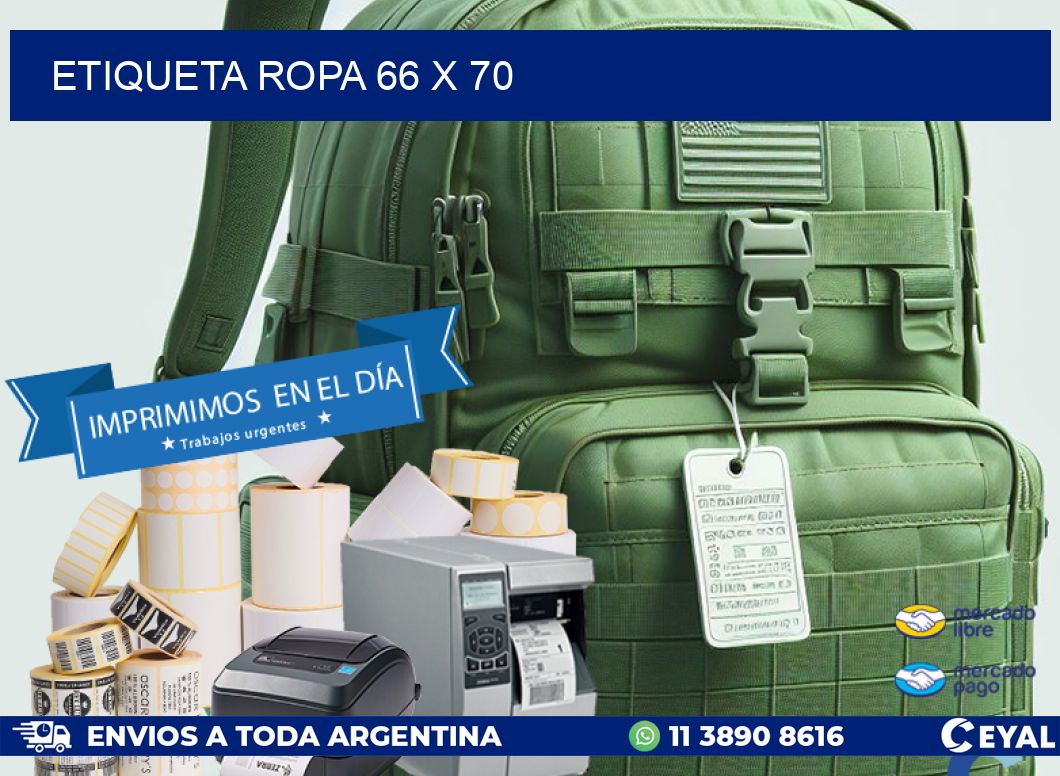 ETIQUETA ROPA 66 x 70