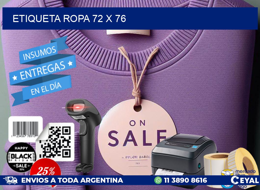 ETIQUETA ROPA 72 x 76