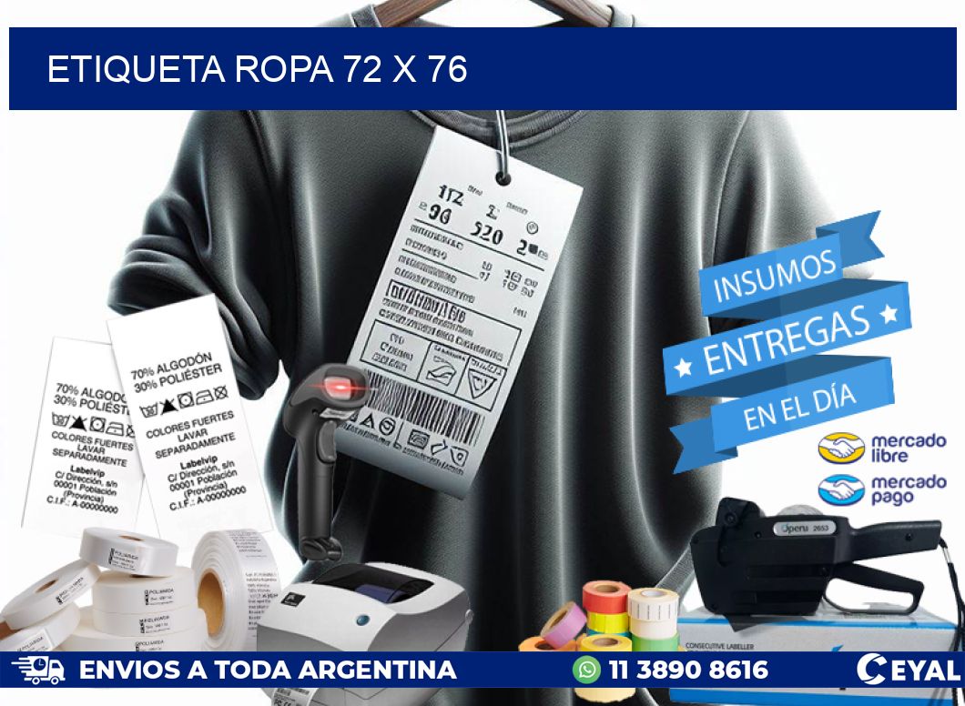 ETIQUETA ROPA 72 x 76