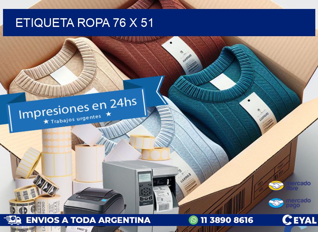 ETIQUETA ROPA 76 x 51