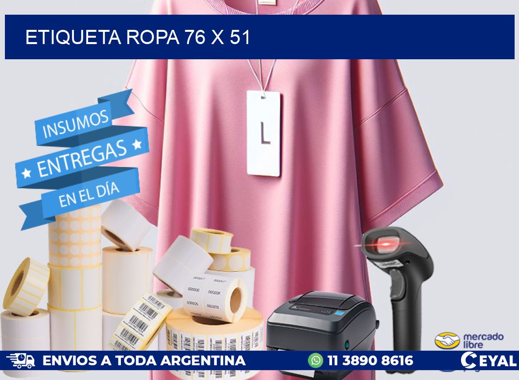 ETIQUETA ROPA 76 x 51