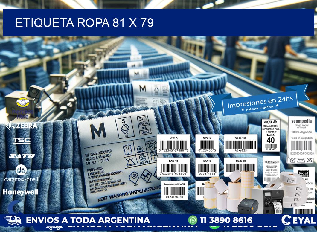 ETIQUETA ROPA 81 x 79