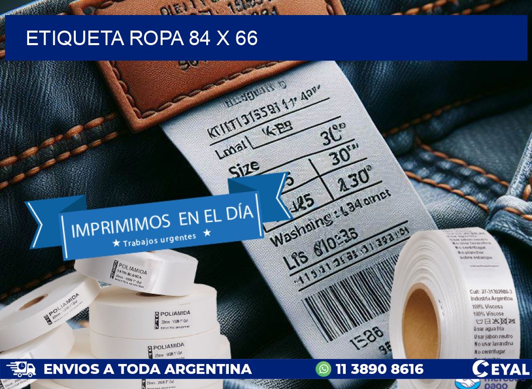 ETIQUETA ROPA 84 x 66