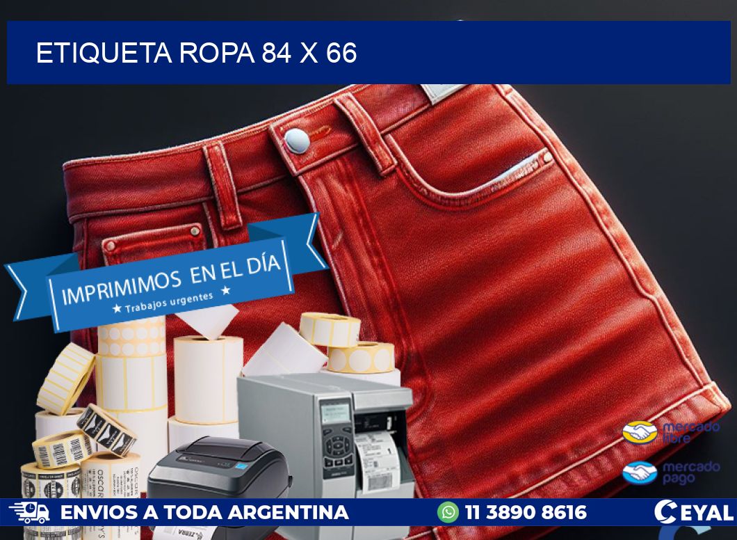 ETIQUETA ROPA 84 x 66