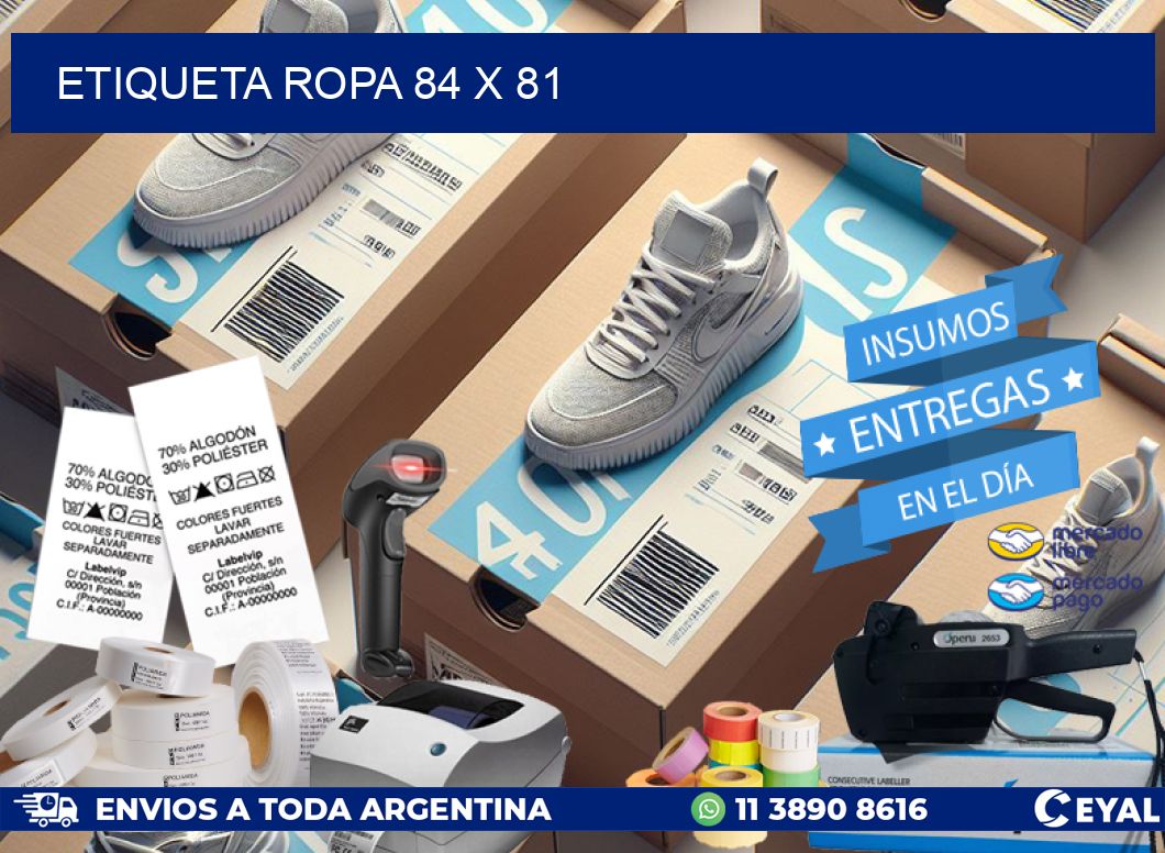 ETIQUETA ROPA 84 x 81