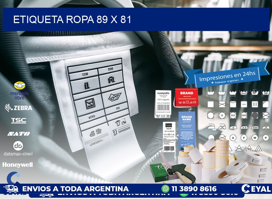 ETIQUETA ROPA 89 x 81