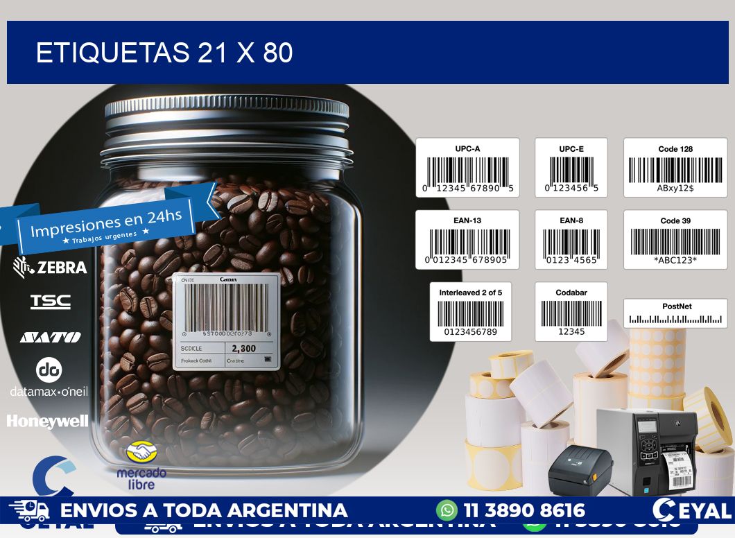 ETIQUETAS 21 x 80