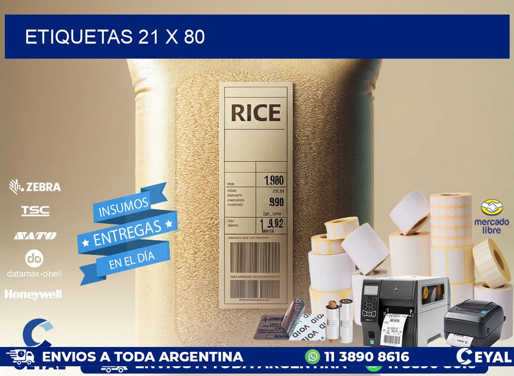 ETIQUETAS 21 x 80