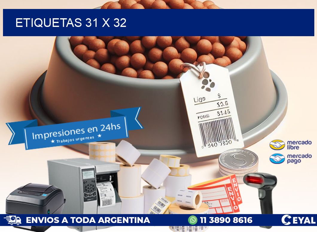 ETIQUETAS 31 x 32