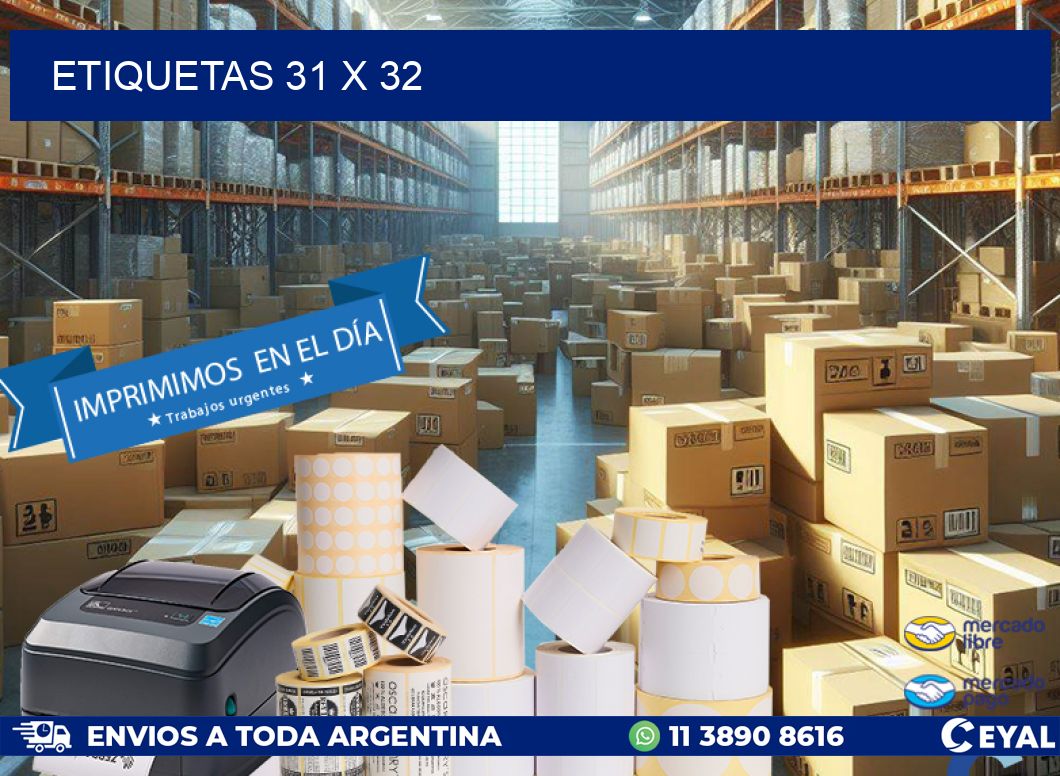ETIQUETAS 31 x 32