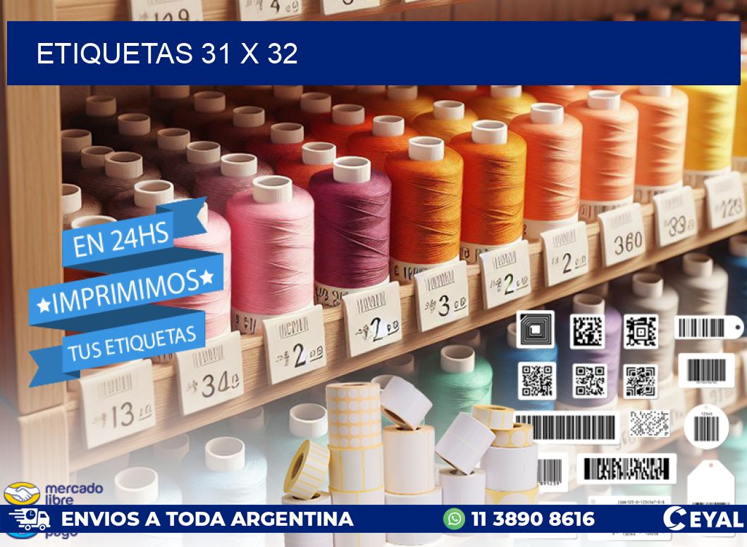 ETIQUETAS 31 x 32