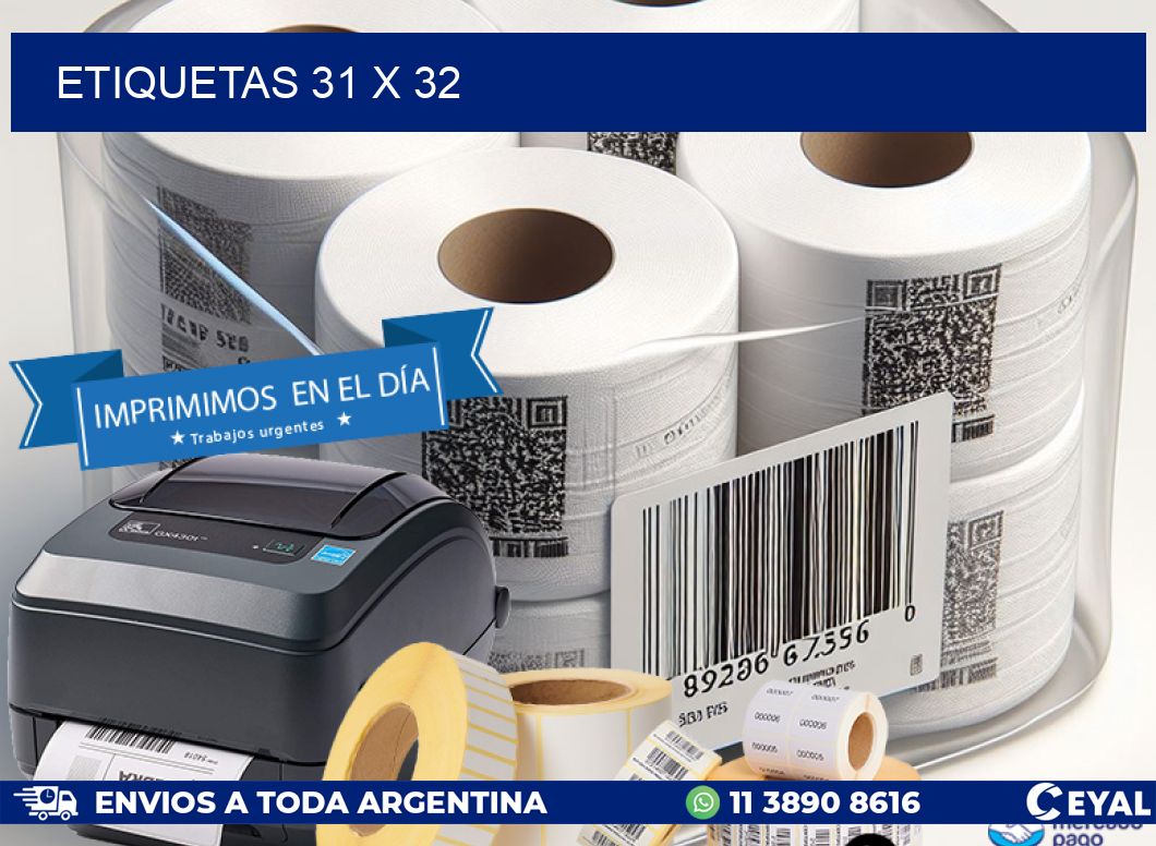 ETIQUETAS 31 x 32