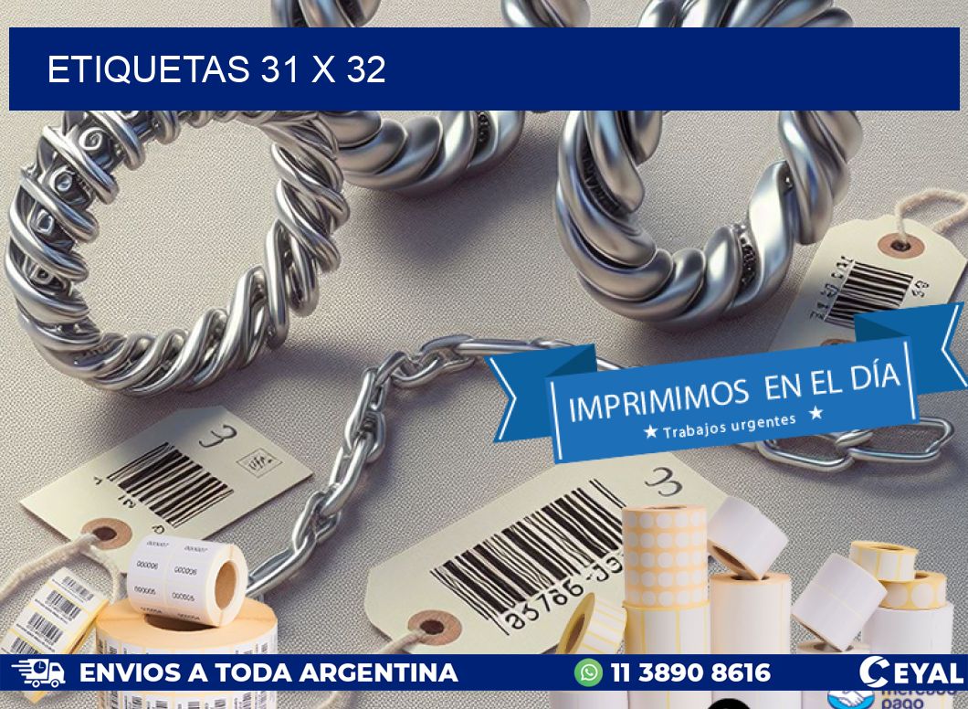 ETIQUETAS 31 x 32