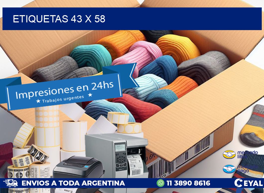 ETIQUETAS 43 x 58