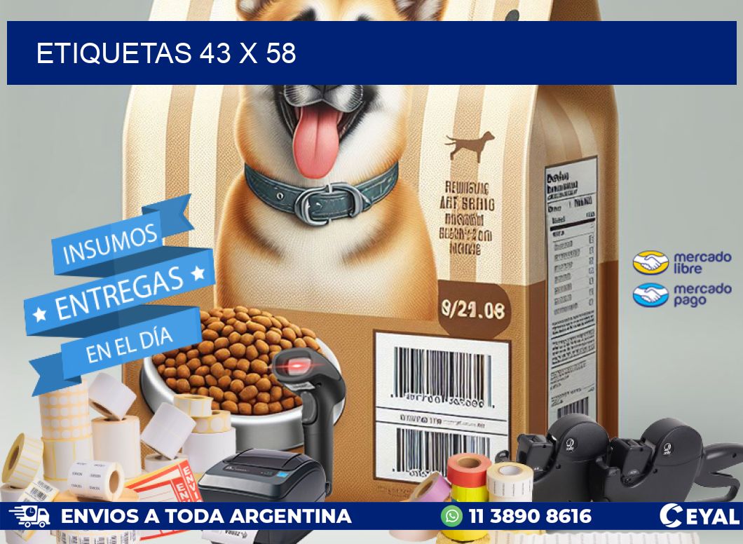 ETIQUETAS 43 x 58