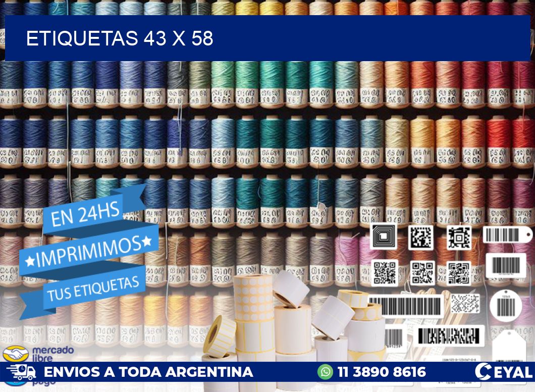 ETIQUETAS 43 x 58